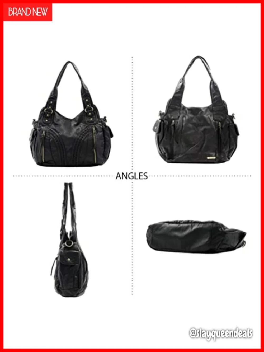 Women's Hobo Handbag with Crossbody Strap Soft Durable